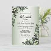 Invitation Dîner de répétition Soirée de mariage verdure Flor (Debout devant)