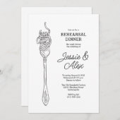 Invitation Dîner de répétition Spaghetti (Devant / Derrière)