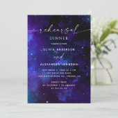 Invitation Dîner de répétition spatial | Mariage céleste de l (Debout devant)