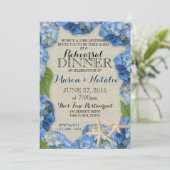 Invitation Dîner de répétition Starfish and Hydrangeas Beach (Debout devant)