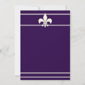 Invitation Dîner de répétition style affiche Fleur de Lis (Dos)