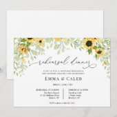 Invitation Dîner de répétition sur la calligraphie du tournes (Devant / Derrière)