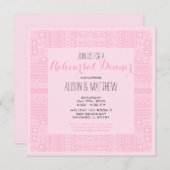 Invitation Dîner de répétition sur la conception ethnique Inv (Devant / Derrière)