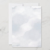 Invitation Dîner de répétition sur la côte bleu et flou (Dos)