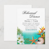 Invitation Dîner de répétition sur la plage d'Aloha Playa Fra (Devant / Derrière)