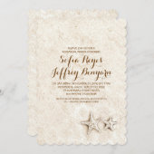 Invitation dîner de répétition sur la plage élégante invitati (Devant / Derrière)