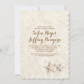 Invitation dîner de répétition sur la plage élégante invitati (Devant)