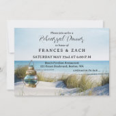 Invitation Dîner de répétition sur la plage et les dunes QR C (Devant)
