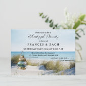 Invitation Dîner de répétition sur la plage et les dunes QR C (Debout devant)