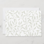 Invitation Dîner de répétition sur la verdure du Sage élégant (Dos)