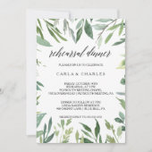 Invitation Dîner de répétition sur le feuillage botanique mod (Devant)