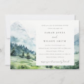 Invitation Dîner de répétition sur le paysage de la montagne (Devant)