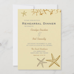 Invitation Dîner de répétition sur le thème de l'étoile de me