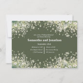 Invitation Dîner de répétition sur vert olive (Devant)