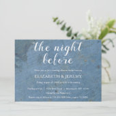 Invitation Dîner de répétition texturé bleu vibrant Invitatio (Debout devant)