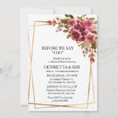 Invitation Dîner de répétition thématique automne ou automne  (Devant)