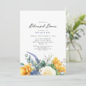 Invitation Dîner de répétition Toscane Floral de tournesol (Debout devant)