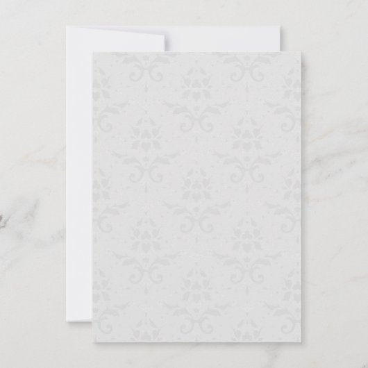 Invitation Dîner de répétition Tour Eiffel bleu Mariage damas (Dos)