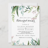 Invitation Dîner de répétition Tropical Floral Charme (Devant)