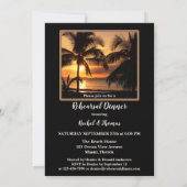 Invitation Dîner de répétition Tropical Sunset Beach Invitati (Dos)