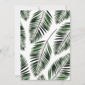 Invitation Dîner de répétition tropicale Luau Hawaiian Invita (Dos)