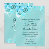 Invitation Dîner de répétition Turquoise bleu foncé Invitatio (Devant / Derrière)