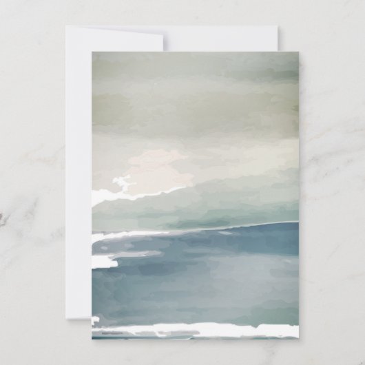 Invitation Dîner de répétition turquoise bleu vert (Dos)