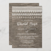 Invitation Dîner de répétition Typographie de dentelle de clô (Devant / Derrière)