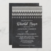 Invitation Dîner de répétition Typographie de dentelle du tab (Devant / Derrière)