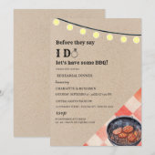 Invitation Dîner de répétition Unique I Do BBQ (Devant / Derrière)