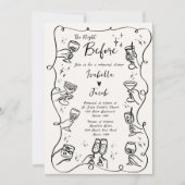 Invitation Dîner De Répétition Vague Quirky Tirée À La Main W (Devant)