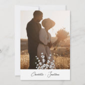 Invitation Dîner de répétition vert et photo moderne (Dos)