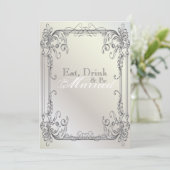 Invitation Dîner de répétition vintage (Debout devant)