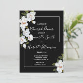 Invitation Dîner de répétition vintage blanc (Debout devant)