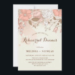 Invitation Dîner de répétition vintage des fleurs de printemp<br><div class="desc">Dîner de répétition vintage Fleurs de printemps Invitation Illustrations fantaisistes et vintages de pivoines et de lys.</div>