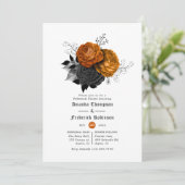 Invitation Dîner de répétition vintage d'Halloween (Debout devant)