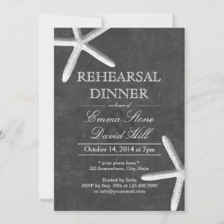 Invitation Dîner de répétition vintage en tableau noir