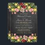Invitation Dîner de répétition vintage Floral Chalkboard Mari<br><div class="desc">Invitations vintage Floral Chalkboard Mariage de la répétition Dîner. Ces invitations peuvent être personnalisées pour votre occasion spéciale et feraient le faire-part parfait pour tout mariage,  douche nuptiale,  fête de fiançailles,  fête d'anniversaire et bien plus encore.</div>