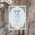 Invitation Dîner de répétition vintage Rustic Pig I Do BQ<br><div class="desc">Vintage Rustic Pig I Do BQ Rehearer Dîner Invitation</div>