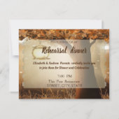Invitation Dîner de répétition vintage Rustic Tree Mariage (Devant)