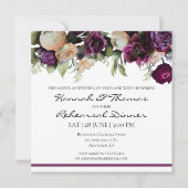 Invitation Dîner de répétition Vintage violette (Devant)