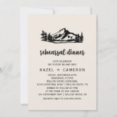 Invitation Dîner de répétition vintage Wilderness Buffalo Pla (Devant)