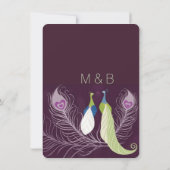 Invitation Dîner de répétition violette des Inséparables de P (Dos)