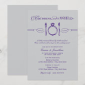 Invitation Dîner de répétition violette pour boire et être ma (Devant / Derrière)