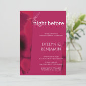 Invitation Dîner De Répétition Viva Magenta Moderne Et Simple (Debout devant)