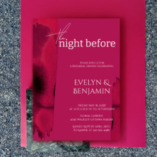 Invitation Dîner De Répétition Viva Magenta Moderne Et Simple