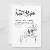 Invitation Dîner De Répétition Whimsical Dessin À La Main (Devant)