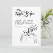 Invitation Dîner De Répétition Whimsical Dessin À La Main (Debout devant)