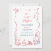 Invitation Dîner De Répétition Whimsical Dessin À La Main (Devant)