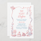 Invitation Dîner De Répétition Whimsical Dessin À La Main (Devant / Derrière)